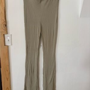 H&M Ribbed Tan Flare Pants